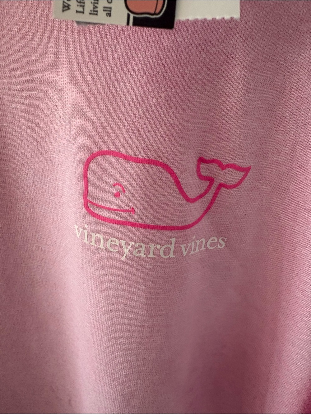 Vineyard Vines Light Pink Long Sleeve Tee with Whale Logo - Picture 3 of 8